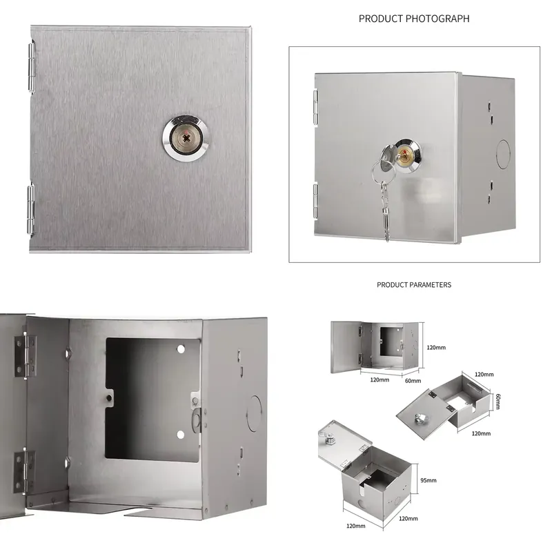 Outdoor Power Socket With Lock - Practical stainless steel power socket anti-theft