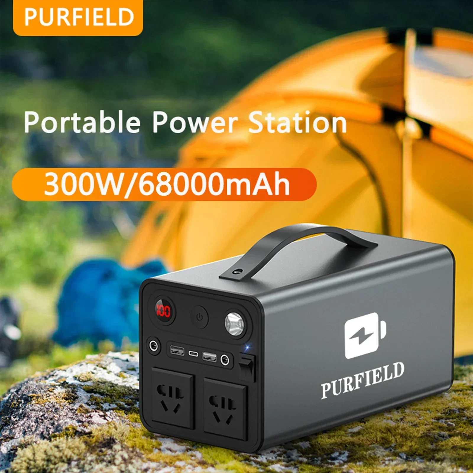 Outdoor Power Bank - PURFIELD Portable Power 68000mAh 300W Station