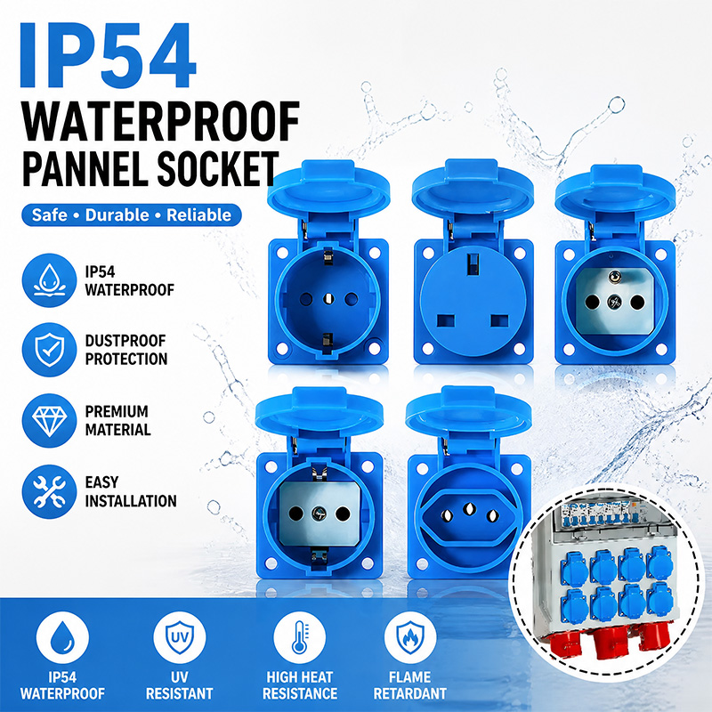 Outdoor Power Hub - IP54 16A Waterproof Industrial Panel Socket