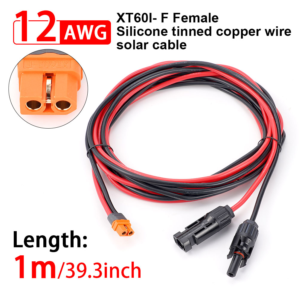 1/2/3M Solar Connector to XT60 - Portable Generator Inverter recension och pris