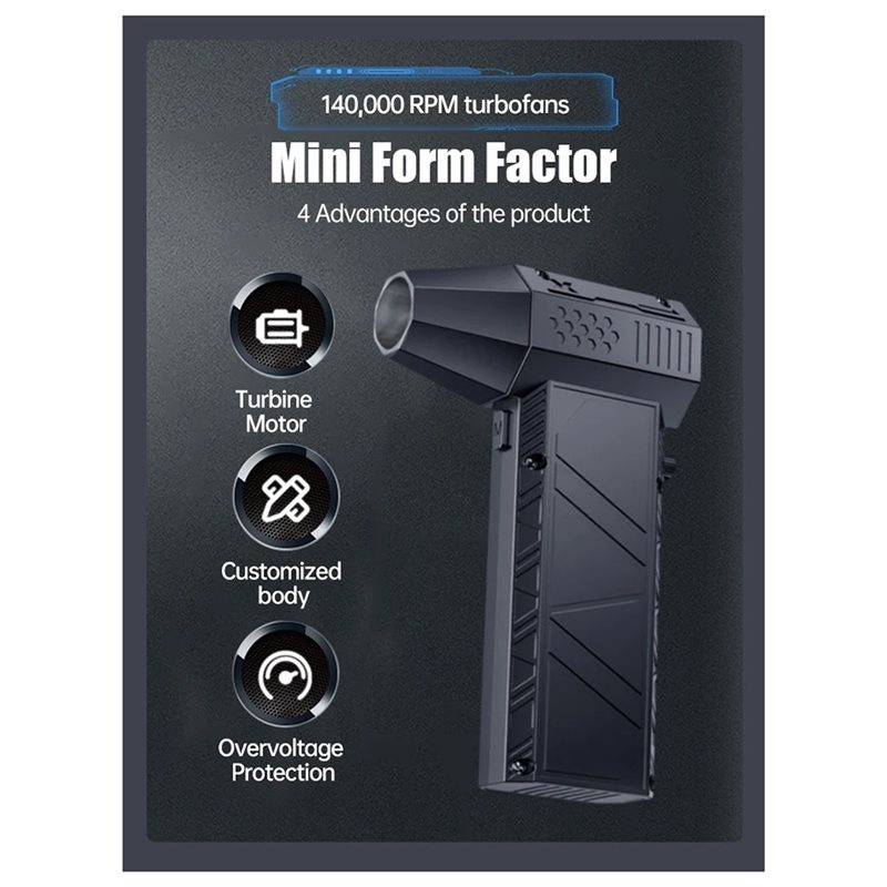 X6 Pro Violent Fan 140000RPM B - Outdoor Power Vacuum recension och pris
