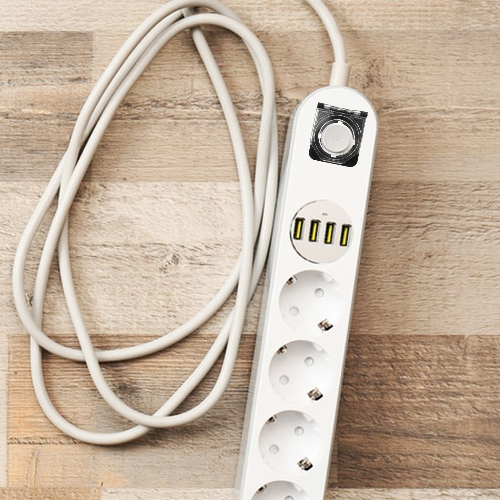 Spring Loaded Transparent Powe - Outdoor Power Socket With Lock recension och pris