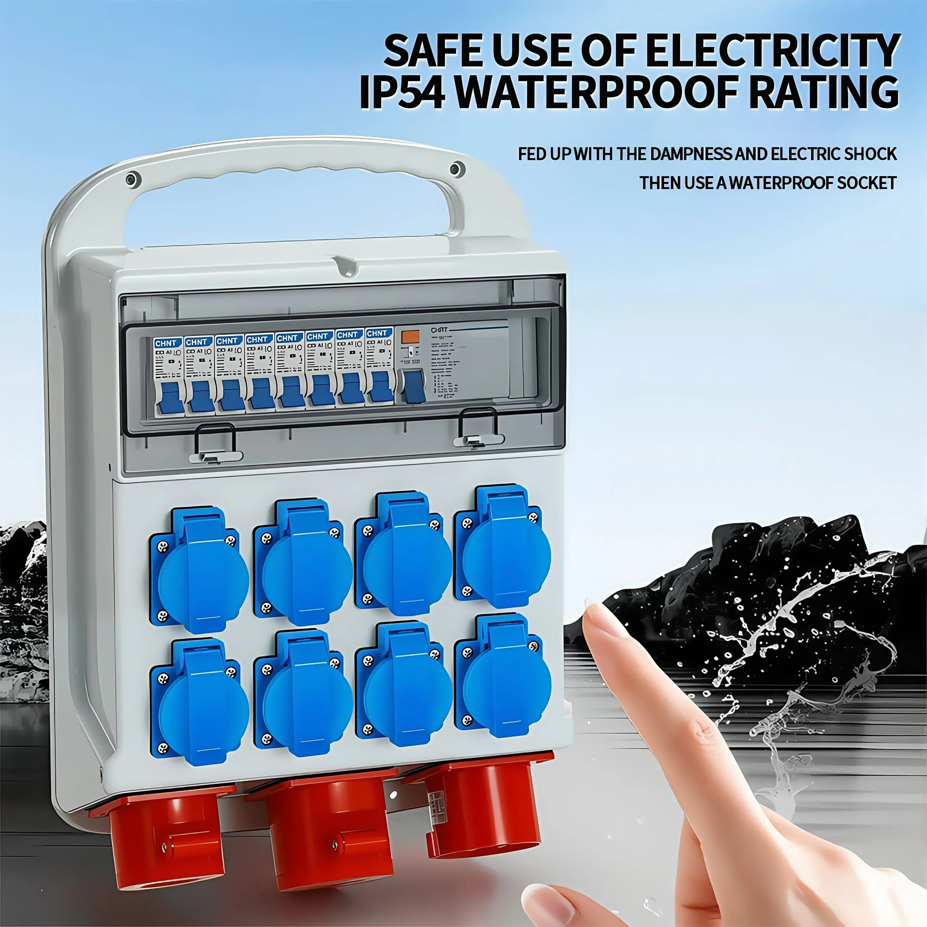 IP54 16A Waterproof Industrial - Outdoor Power Hub recension och pris