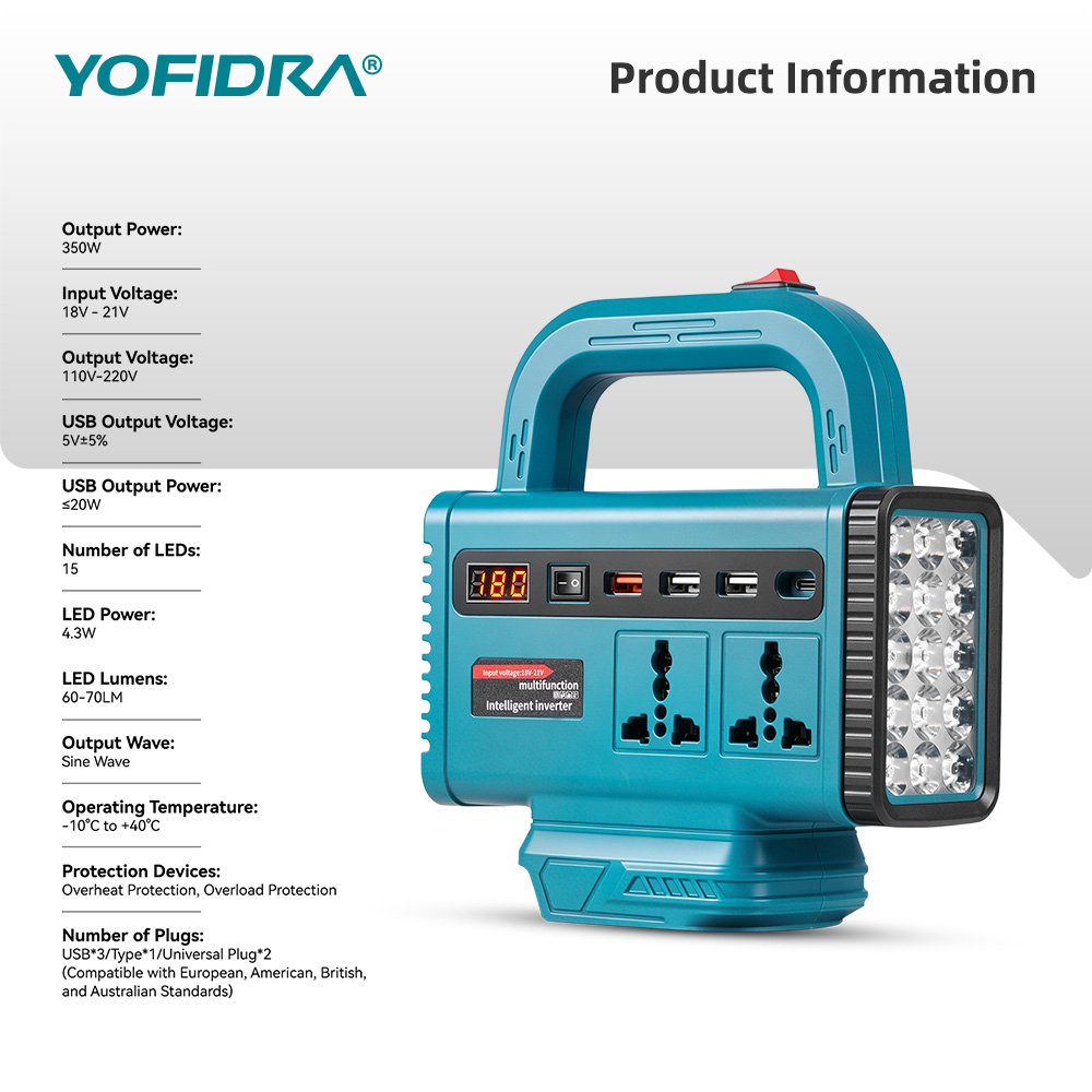 YOFIDRA 220V Portable Power In - Outdoor Power Hub recension och pris