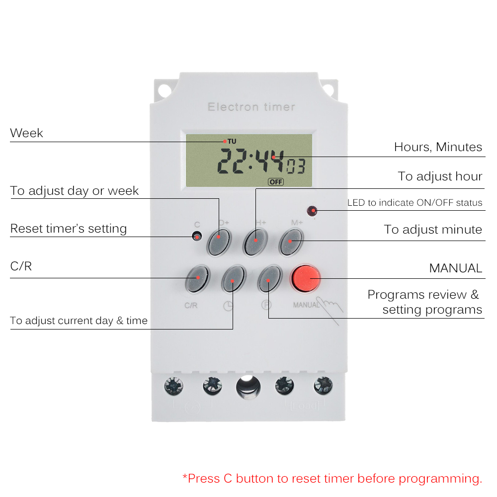 AC 220V 25A Digital Programmab - Outdoor Power Timer recension och pris
