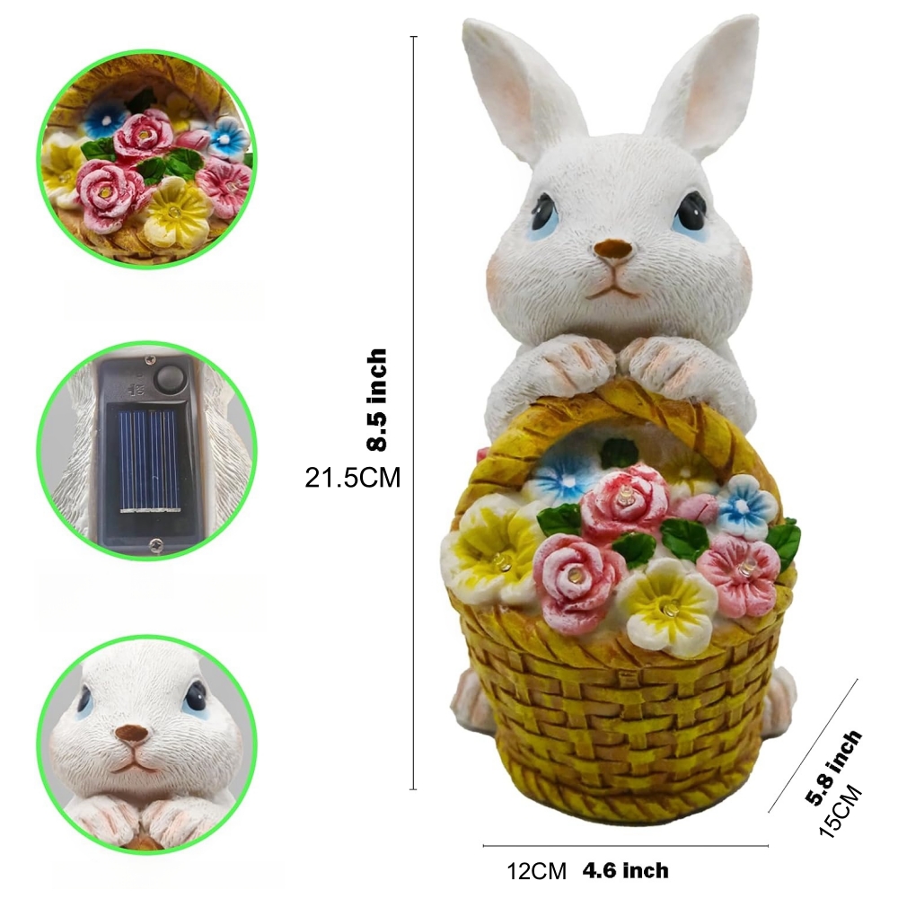 Solar Powered Rabbit Garden St - Outdoor Power Deals recension och pris