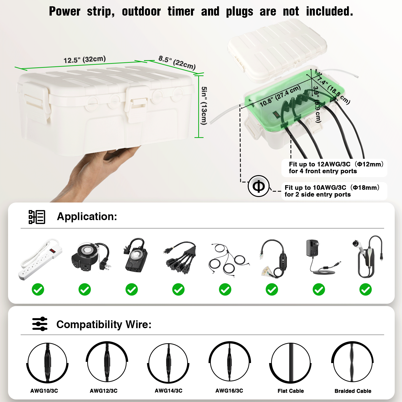 Large Outdoor Waterproof Elect - Outdoor Power Timer recension och pris