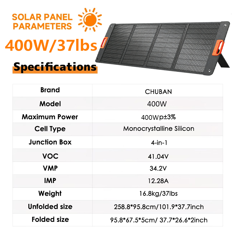 200W Foldable Solar Panel 400w - Portable Generator Inverter recension och pris
